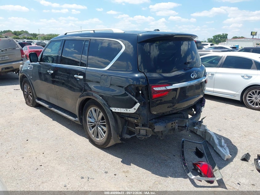2020 Infiniti Qx80 VIN JN8AZ2NF5L9702175 IAAI salvage auction — REAR END, Salvage (Texas), sold $6,175 on 2026-07-08 (photo 3)