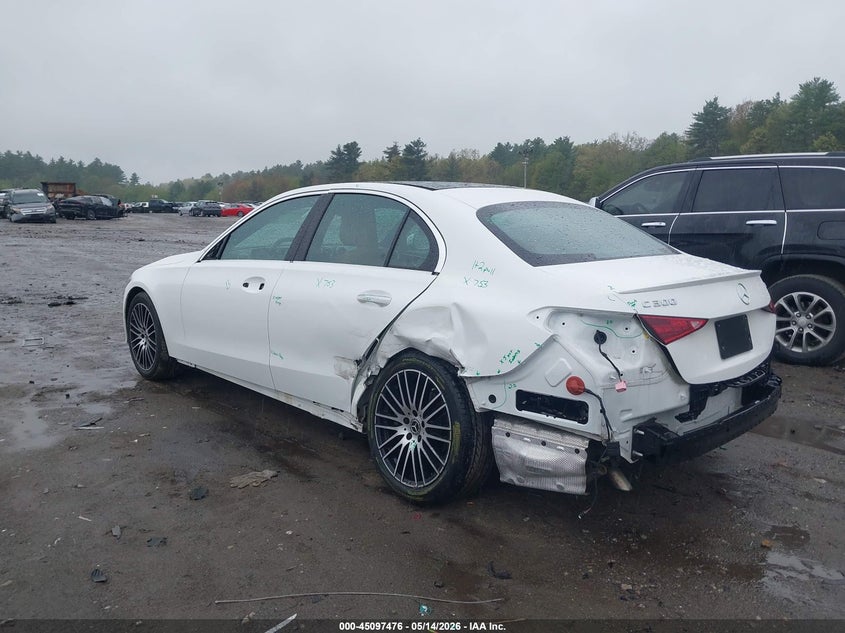 2023 Mercedes-benz C-klasse VIN W1KAF4HB0PR095283 IAAI salvage auction — REAR END, Salvage (New Jersey), sold $18,650 on 2026-07-24 (photo 3)