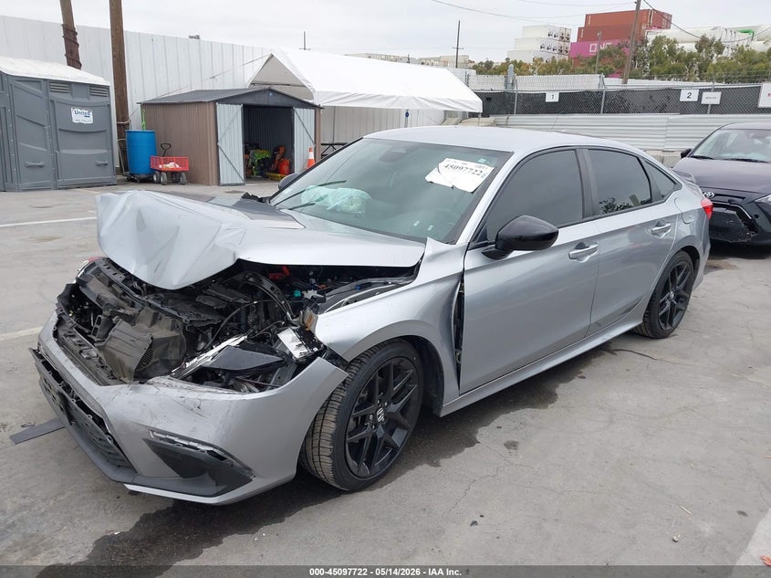 2023 Honda Civic VIN 2HGFE2F57PH537093 IAAI salvage auction — FRONT END, Salvage (California), sold $3,050 on 2026-07-09 (photo 2)