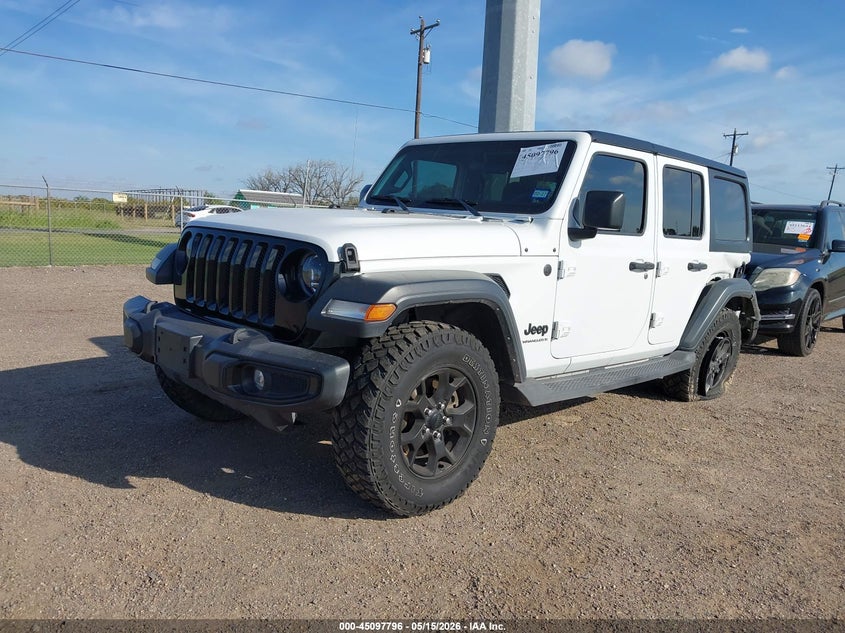 2023 Jeep Wrangler / VIN 1C4HJXDG9PW597429 IAAI salvage auction — REAR END, Original (Texas), sold $11,600 on 2026-08-01 (photo 2)