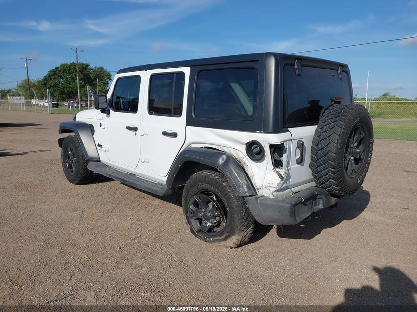 2023 Jeep Wrangler / VIN 1C4HJXDG9PW597429 IAAI salvage auction — REAR END, Original (Texas), sold $11,600 on 2026-08-01 (photo 3)