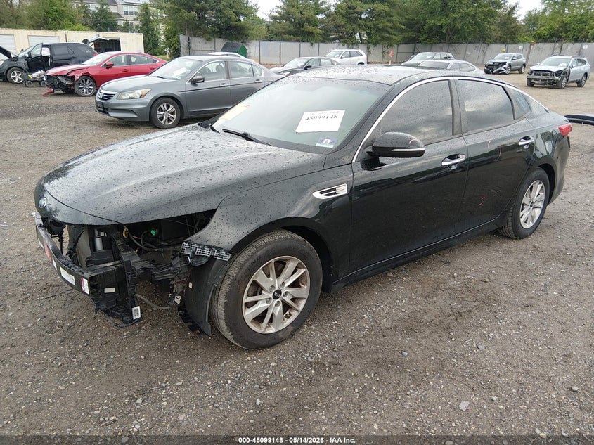 2017 Kia Optima VIN 5XXGT4L39HG152226 IAAI salvage auction — FRONT END, Salvage (New Jersey), sold $825 on 2026-07-21 (photo 2)