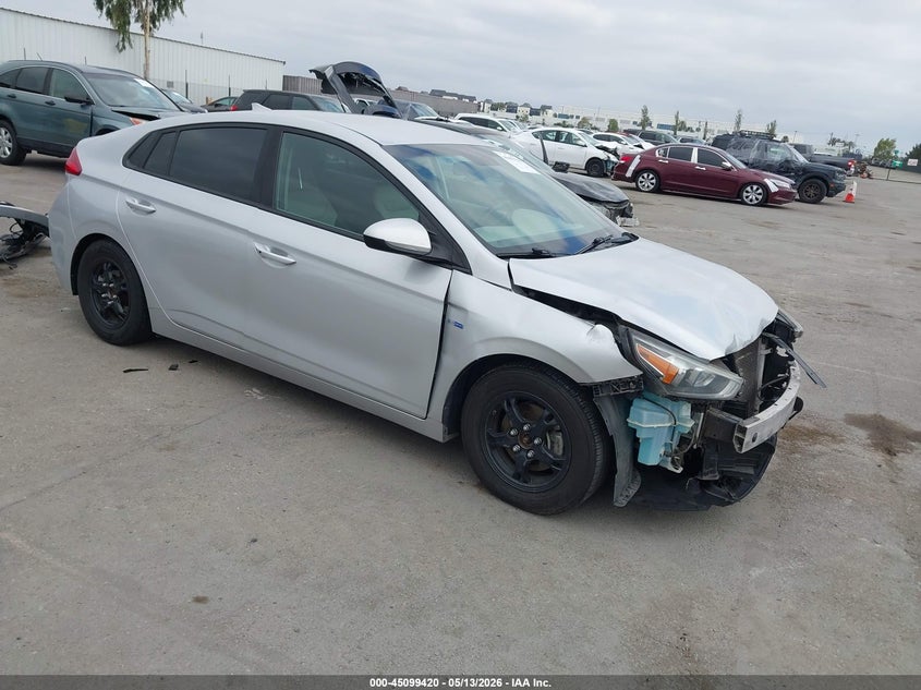 2018 Hyundai Ioniq VIN KMHC65LC5JU097586 IAAI salvage auction — FRONT END, Salvage (California), sold $1,450 on 2026-07-27 (photo 1)