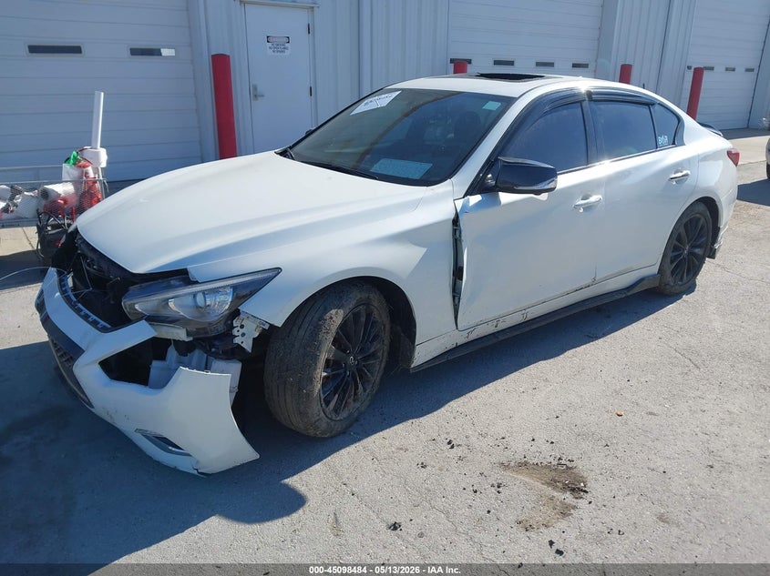 2022 Infiniti Q50 VIN JN1EV7BP1NM311045 IAAI salvage auction — FRONT END, Salvage (Illinois), sold $4,400 on 2026-08-31 (photo 2)
