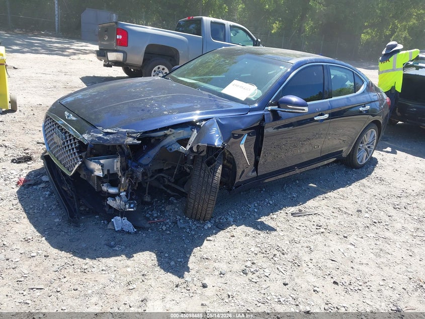 2020 Genesis G70 VIN KMTG34LAXLU053367 IAAI salvage auction — LEFT FRONT, Salvage (Georgia), sold $3,150 on 2026-07-31 (photo 2)