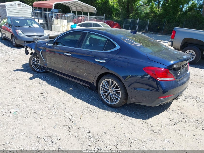 2020 Genesis G70 VIN KMTG34LAXLU053367 IAAI salvage auction — LEFT FRONT, Salvage (Georgia), sold $3,150 on 2026-07-31 (photo 3)