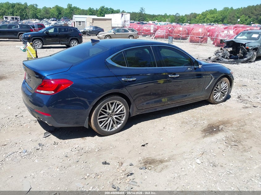 2020 Genesis G70 VIN KMTG34LAXLU053367 IAAI salvage auction — LEFT FRONT, Salvage (Georgia), sold $3,150 on 2026-07-31 (photo 4)