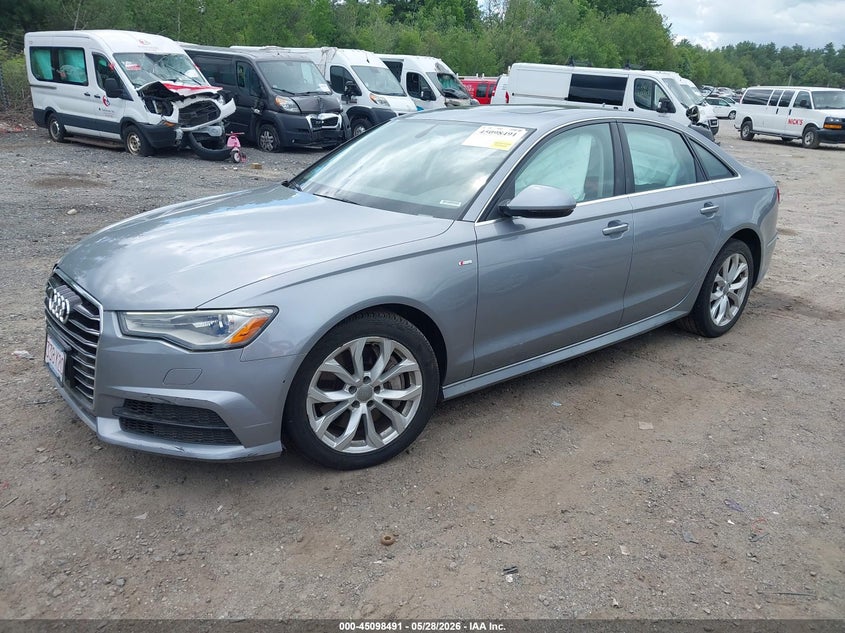 2017 Audi A6 VIN WAUG8AFC3HN001766 IAAI salvage auction — SIDE, Salvage (Massachusetts), sold $3,850 on 2026-07-31 (photo 2)