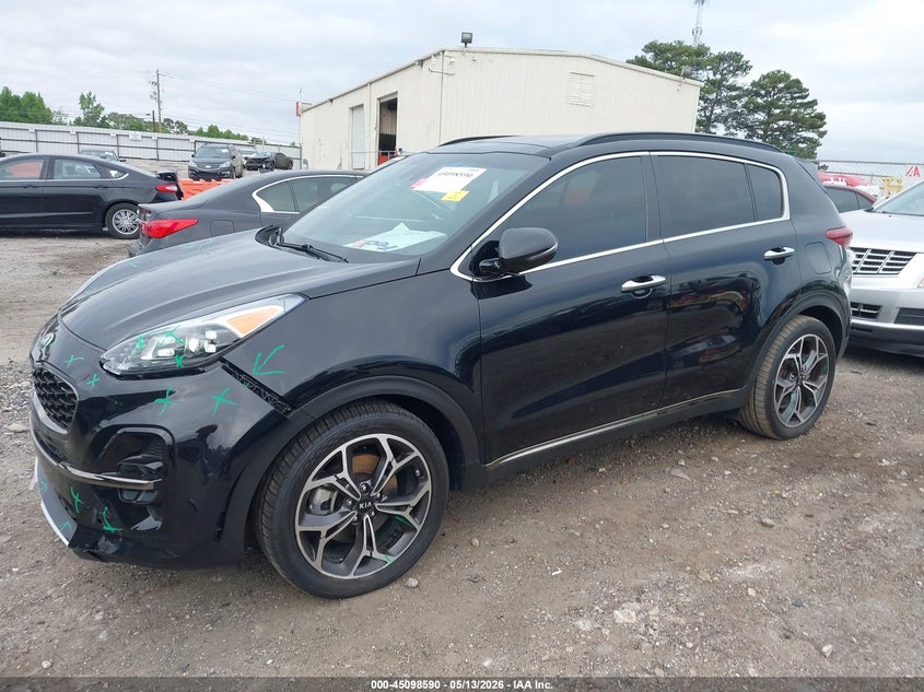 2021 Kia Sportage VIN KNDPR3A6XM7849168 IAAI salvage auction — FRONT END, Salvage Title, sold $5,300 on 2026-07-08 (photo 2)
