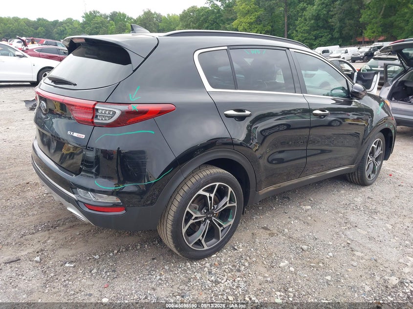 2021 Kia Sportage VIN KNDPR3A6XM7849168 IAAI salvage auction — FRONT END, Salvage Title, sold $5,300 on 2026-07-08 (photo 4)