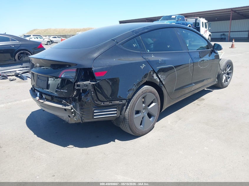 2023 Tesla Model 3 VIN 5YJ3E1EBXPF711358 IAAI salvage auction — FRONT END, Salvage Title, sold $9,600 on 2026-07-09 (photo 4)