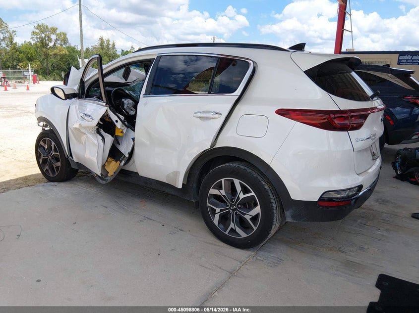 2021 Kia Sportage VIN KNDPN3AC3M7851376 IAAI salvage auction — LEFT & RIGHT, Certificate Of Destruction (Florida), sold $325 on 2026-07-14 (photo 3)