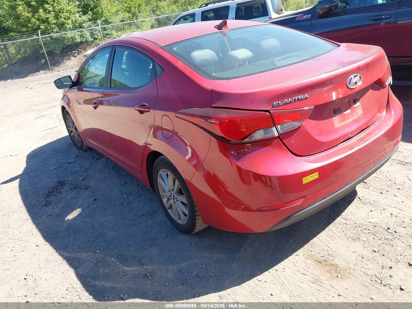 2015 Hyundai Elantra VIN KMHDH4AE7FU279231 IAAI salvage auction — REAR END, Salvage (Alabama), sold $1,100 on 2026-07-15 (photo 3)