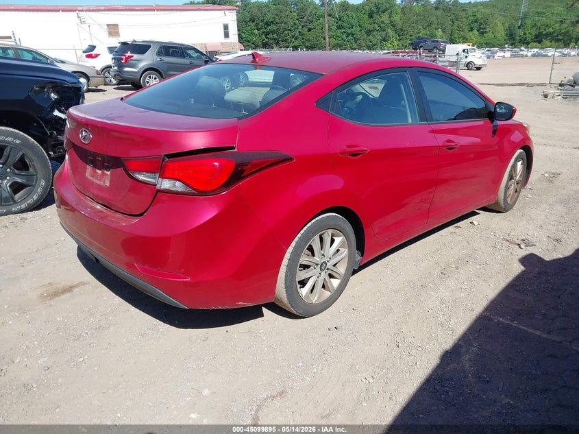 2015 Hyundai Elantra VIN KMHDH4AE7FU279231 IAAI salvage auction — REAR END, Salvage (Alabama), sold $1,100 on 2026-07-15 (photo 4)