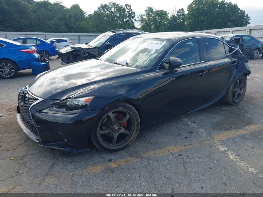 2015 Lexus Is VIN JTHBF1D28F5063365 IAAI salvage auction — FRONT & REAR, Salvage (Georgia), sold $1,450 on 2026-07-15 (photo 2)