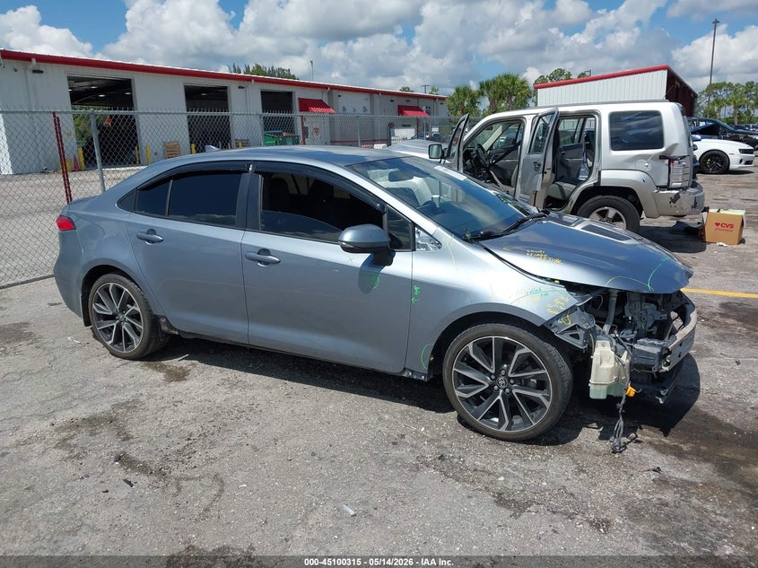2021 Toyota Corolla VIN JTDS4MCE8MJ077999 IAAI salvage auction — FRONT END, Rebuildable (Florida), sold $5,300 on 2026-07-13 (photo 1)
