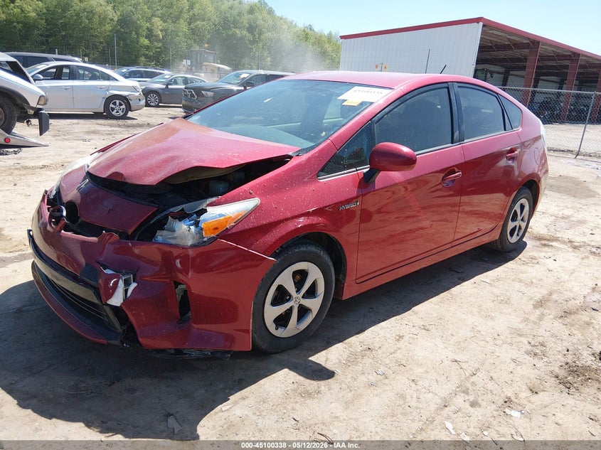 2013 Toyota Prius VIN JTDKN3DU8D1621981 IAAI salvage auction — FRONT END, Salvage (South Carolina), sold $1,100 on 2026-07-09 (photo 2)