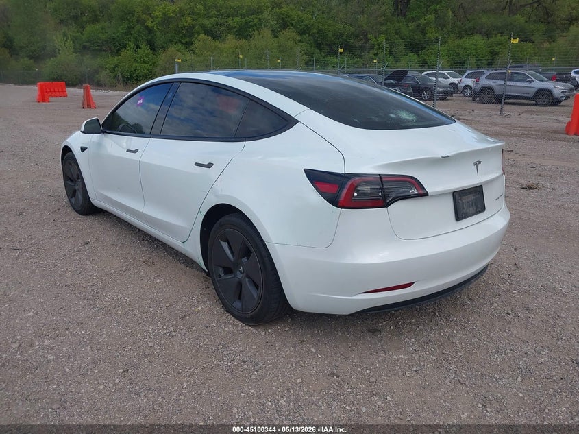 2023 Tesla Model 3 VIN 5YJ3E1EB1PF595774 IAAI salvage auction — HAIL, Salvage (Illinois), sold $7,750 on 2026-07-16 (photo 3)