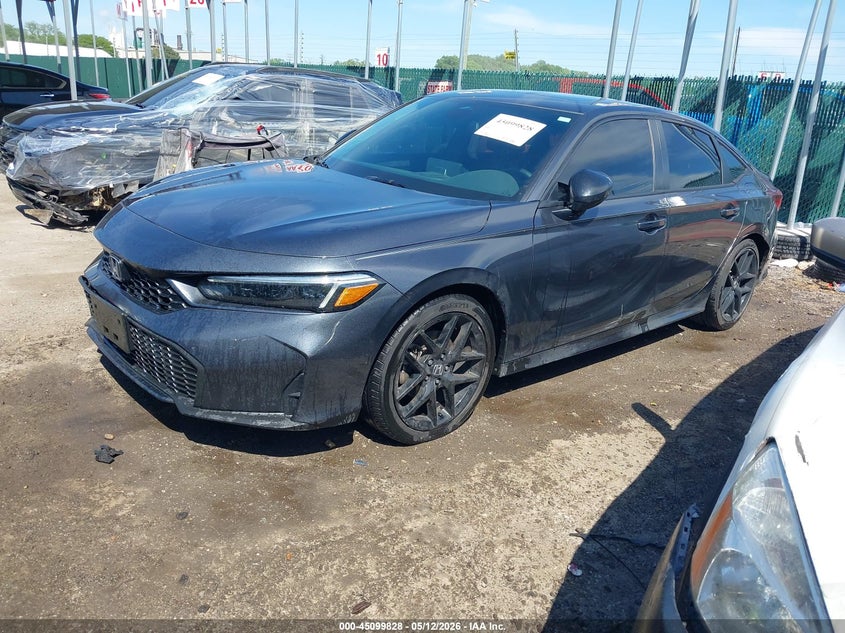 2025 Honda Civic VIN 2HGFE4F88SH318500 IAAI salvage auction — FRONT END, Salvage - Greater Than 75% (Maryland), sold $9,875 on 2026-07-30 (photo 2)