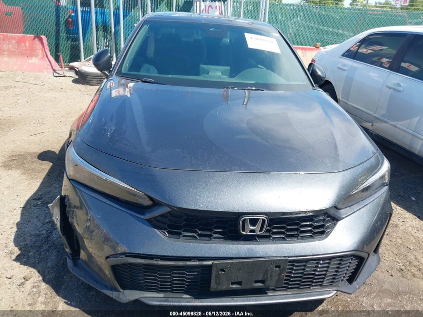 2025 Honda Civic VIN 2HGFE4F88SH318500 IAAI salvage auction — FRONT END, Salvage - Greater Than 75% (Maryland), sold $9,875 on 2026-07-30 (photo 6)