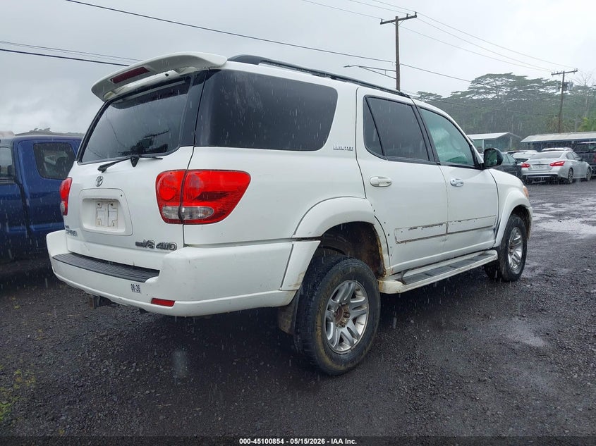 2006 Toyota Sequoia VIN 5TDBT48A86S276596 IAAI salvage auction — LEFT FRONT, Salvage (Hawaii), sold $125 on 2026-07-07 (photo 4)