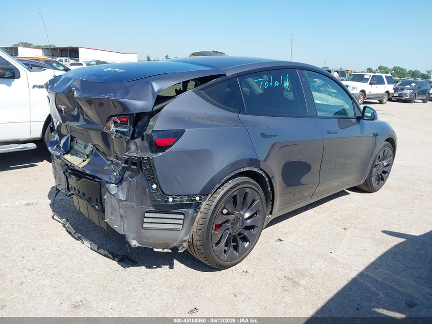 2023 Tesla Model y VIN 7SAYGDEF5PF668944 IAAI salvage auction — REAR END, Original (Texas), sold $8,650 on 2026-07-20 (photo 4)