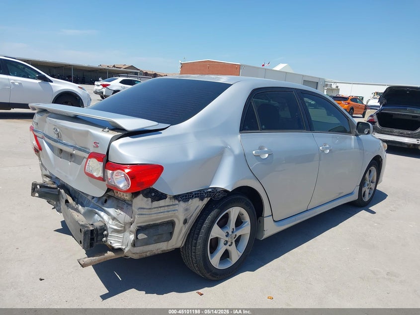 2013 Toyota Corolla VIN 5YFBU4EE3DP086117 IAAI salvage auction — REAR END, Salvage (Texas), sold $1,325 on 2026-07-08 (photo 4)
