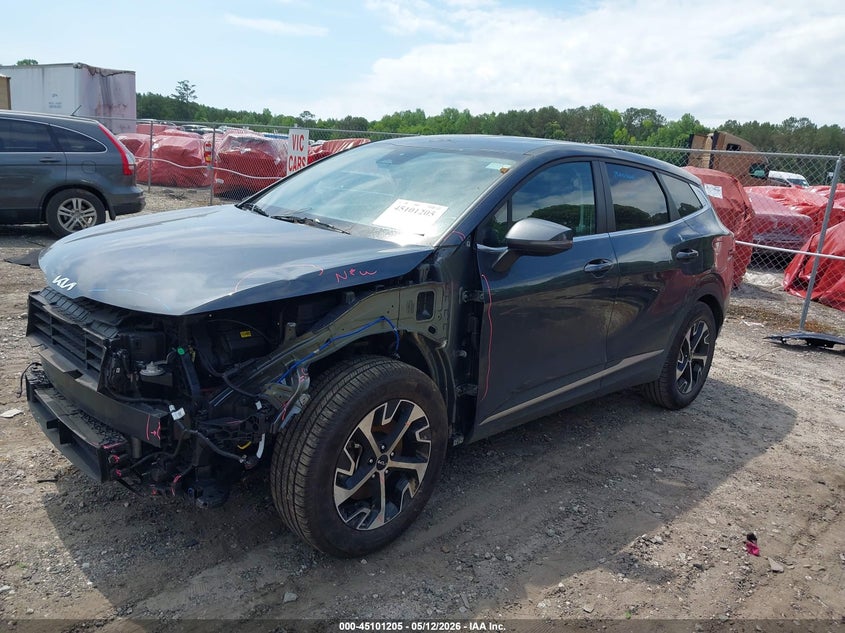 2023 Kia Sportage VIN 5XYK33AF9PG072842 IAAI salvage auction — FRONT END, Salvage (Georgia), sold $7,300 on 2026-07-10 (photo 2)