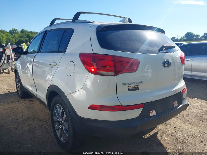 2015 Kia Sportage VIN KNDPB3AC4F7693643 IAAI salvage auction — NORMAL WEAR, Clear (Tennessee), sold $1,900 on 2026-07-15 (photo 3)