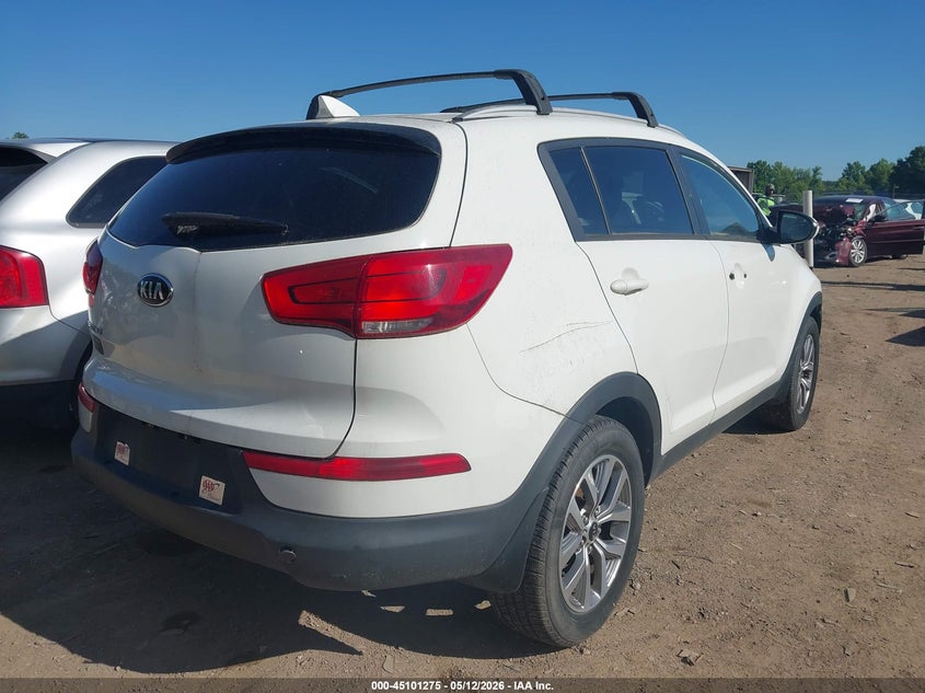 2015 Kia Sportage VIN KNDPB3AC4F7693643 IAAI salvage auction — NORMAL WEAR, Clear (Tennessee), sold $1,900 on 2026-07-15 (photo 4)