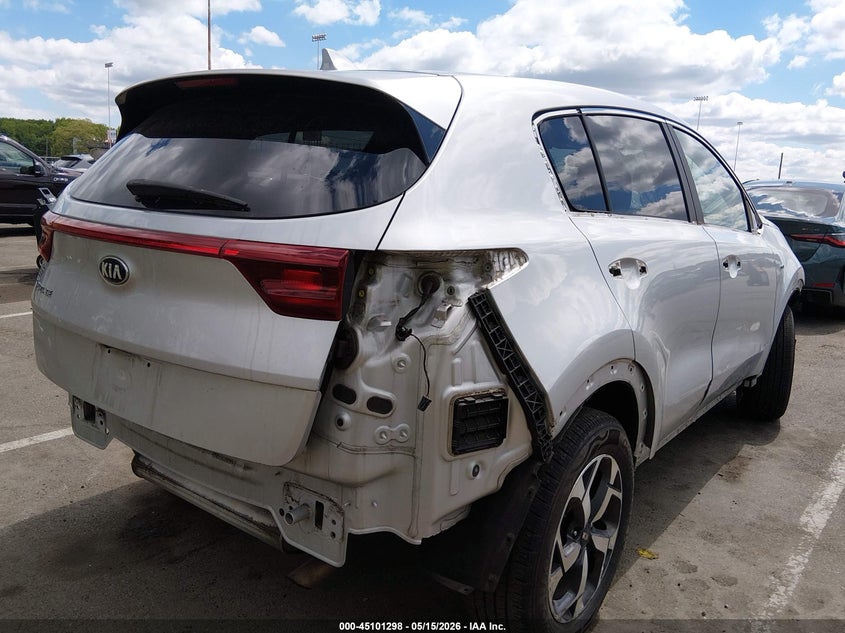2022 Kia Sportage VIN KNDPMCACXN7959983 IAAI salvage auction — FRONT & REAR, Salvage (New Jersey), sold $3,500 on 2026-07-06 (photo 4)