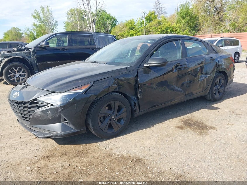 2021 Hyundai Elantra VIN KMHLS4AG0MU101060 IAAI salvage auction — FRONT & REAR, Salvage (Michigan), sold $2,375 on 2026-08-01 (photo 2)