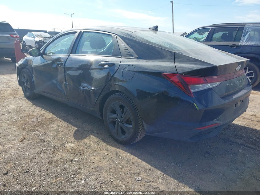 2021 Hyundai Elantra VIN KMHLS4AG0MU101060 IAAI salvage auction — FRONT & REAR, Salvage (Michigan), sold $2,375 on 2026-08-01 (photo 3)