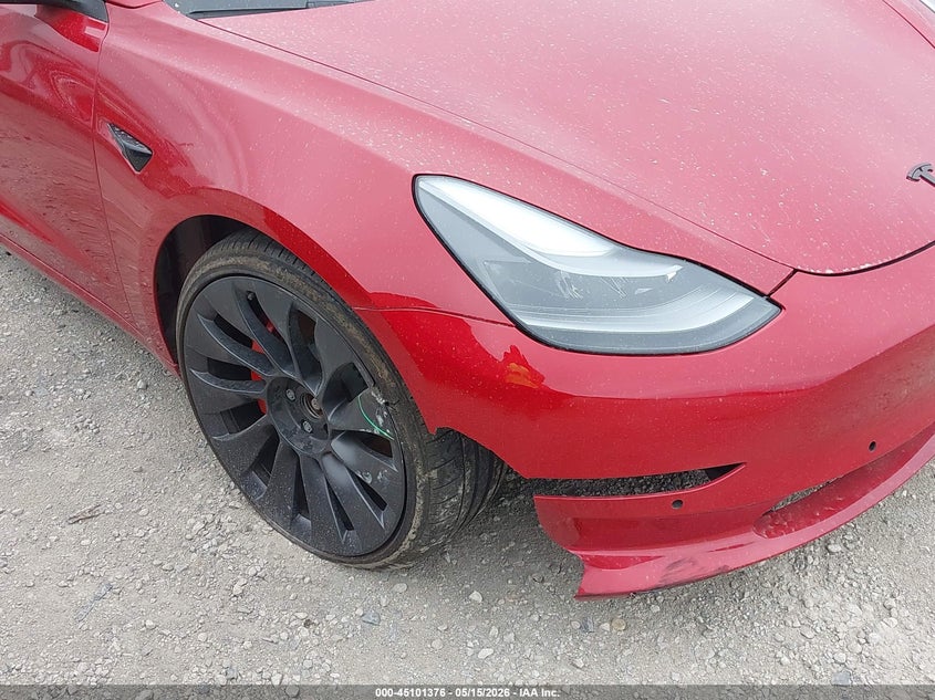 2022 Tesla Model 3 VIN 5YJ3E1EC5NF358839 IAAI salvage auction — RIGHT FRONT, Salvage (Illinois), sold $8,400 on 2026-07-09 (photo 6)