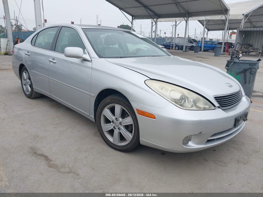 2005 Lexus ES VIN JTHBA30G555085320 IAAI salvage auction — LEFT FRONT, Salvage (California), sold $350 on 2026-07-15 (photo 1)