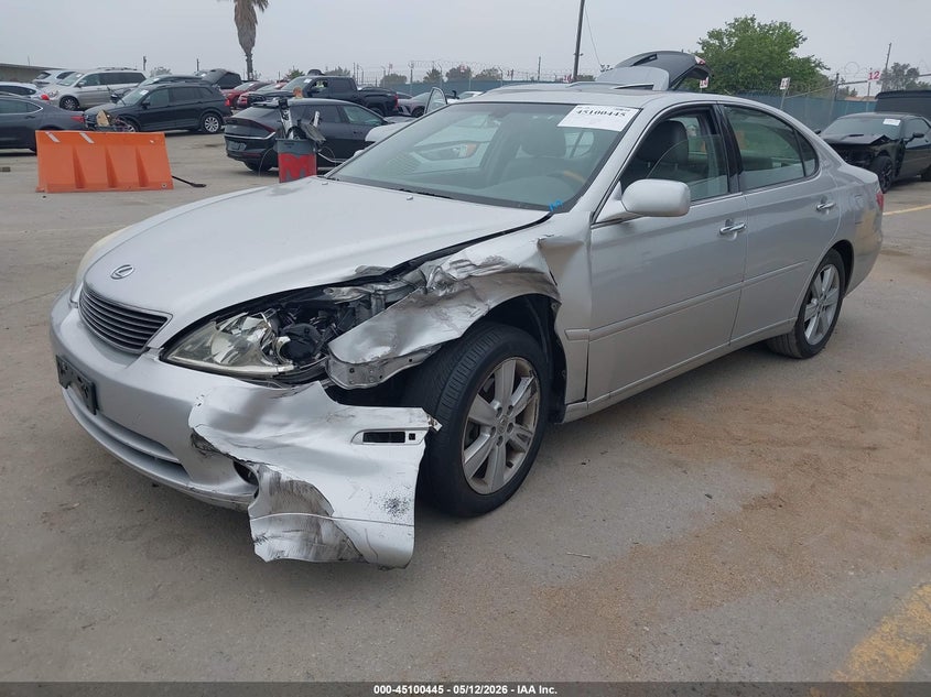2005 Lexus ES VIN JTHBA30G555085320 IAAI salvage auction — LEFT FRONT, Salvage (California), sold $350 on 2026-07-15 (photo 2)