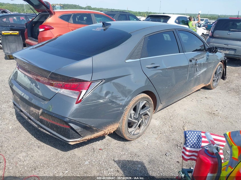2025 Hyundai Elantra VIN KMHLS4DG2SU912450 IAAI salvage auction — RIGHT SIDE, Junk (Oklahoma), sold $5,025 on 2026-07-14 (photo 4)
