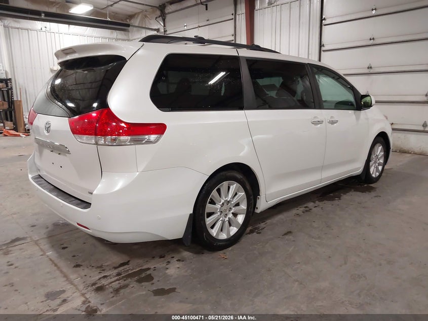 2011 Toyota Sienna VIN 5TDYK3DC3BS144032 IAAI salvage auction — HAIL, Salvage (Iowa), sold $2,900 on 2026-07-14 (photo 4)