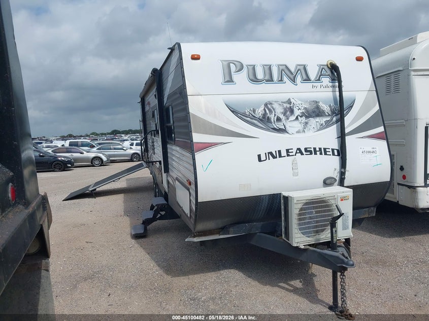 2016 Puma VIN 4X4TPTF27GP058931 IAAI salvage auction — SIDE, Wait Title, sold $1,650 on 2026-09-16 (photo 1)
