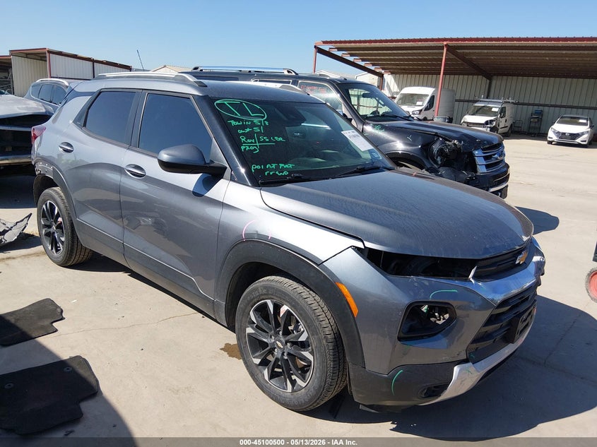 2021 Chevrolet Trailblazer VIN KL79MPS22MB089225 IAAI salvage auction — REAR END, Original (Texas), sold $3,650 on 2026-07-28 (photo 1)