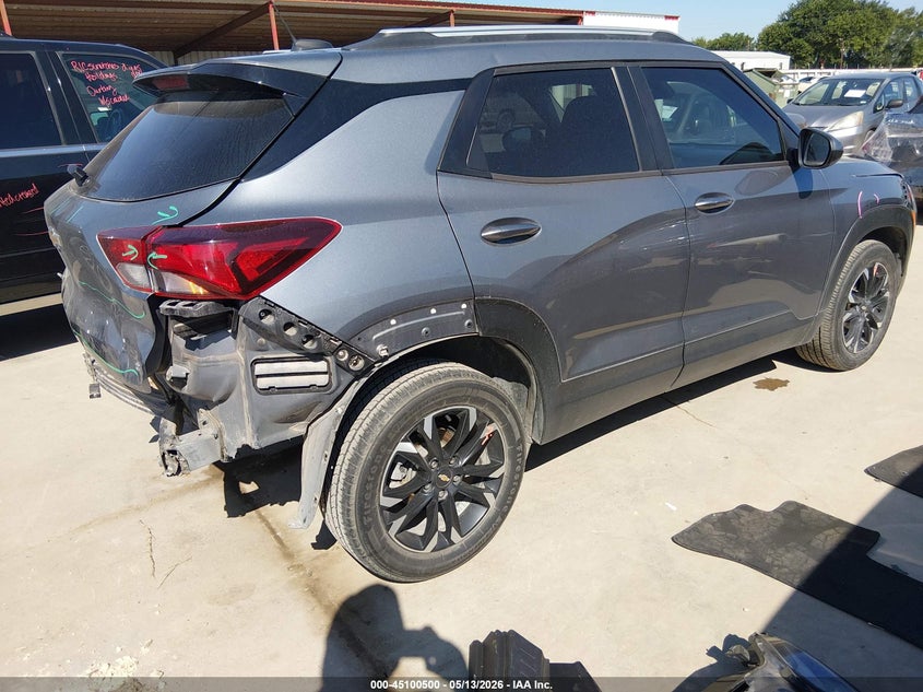 2021 Chevrolet Trailblazer VIN KL79MPS22MB089225 IAAI salvage auction — REAR END, Original (Texas), sold $3,650 on 2026-07-28 (photo 4)