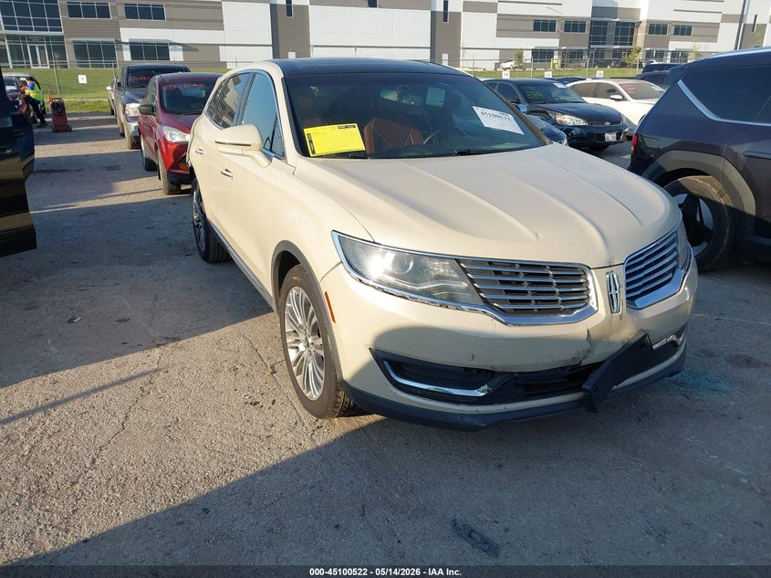 2018 Lincoln Mkx VIN 2LMPJ6LP6JBL30684 IAAI salvage auction — FRONT & REAR, Salvage Title, sold $2,100 on 2026-08-01 (photo 1)