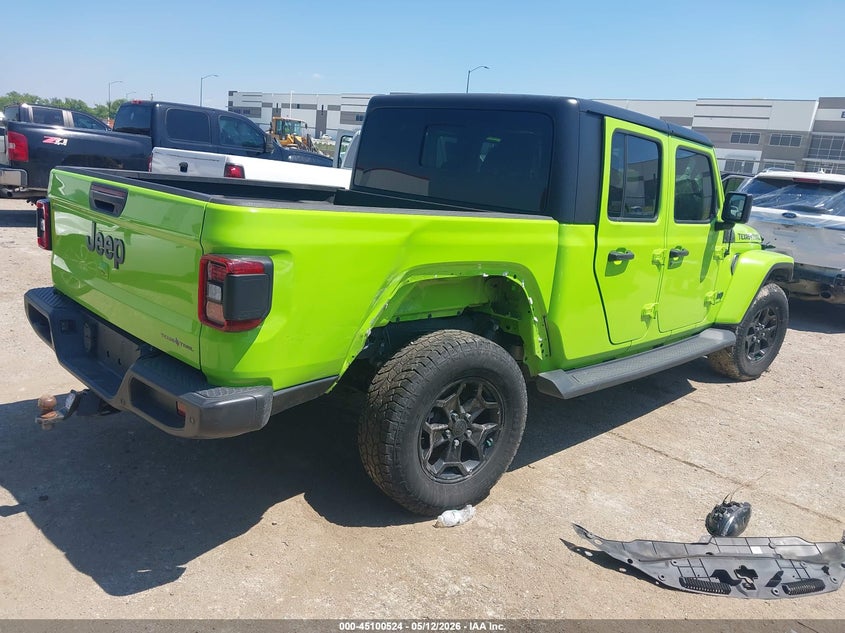 2021 Jeep Gladiator VIN 1C6HJTAG7ML622961 IAAI salvage auction — RIGHT REAR, Original (Texas), sold $10,600 on 2026-09-01 (photo 4)