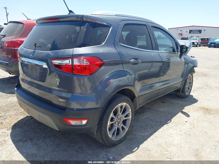 2018 Ford Ecosport VIN MAJ3P1VE4JC214708 IAAI salvage auction — FRONT END, Salvage (Texas), sold $675 on 2026-07-21 (photo 4)
