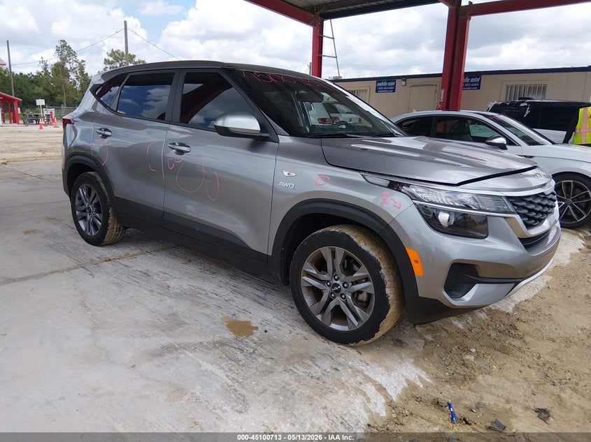 2023 Kia Seltos VIN KNDEPCAA9P7450239 IAAI salvage auction — LEFT SIDE, Certificate Of Destruction (Florida), sold $4,950 on 2026-07-21 (photo 1)