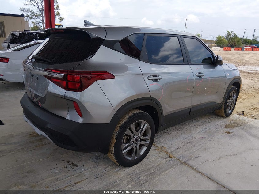 2023 Kia Seltos VIN KNDEPCAA9P7450239 IAAI salvage auction — LEFT SIDE, Certificate Of Destruction (Florida), sold $4,950 on 2026-07-21 (photo 4)