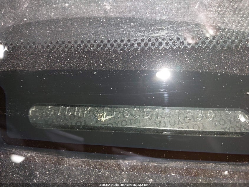 2012 Toyota Highlander VIN 5TDBK3EH5CS171539 IAAI salvage auction — LEFT SIDE, Salvage (Minnesota), sold $775 on 2026-07-22 (photo 9)