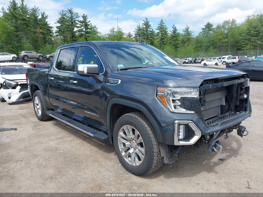 2021 Gmc SIERRA VIN 1GTU9FED0MZ277822 IAAI salvage auction — FRONT & REAR, Salvage (Massachusetts), sold $11,100 on 2026-07-23 (photo 1)