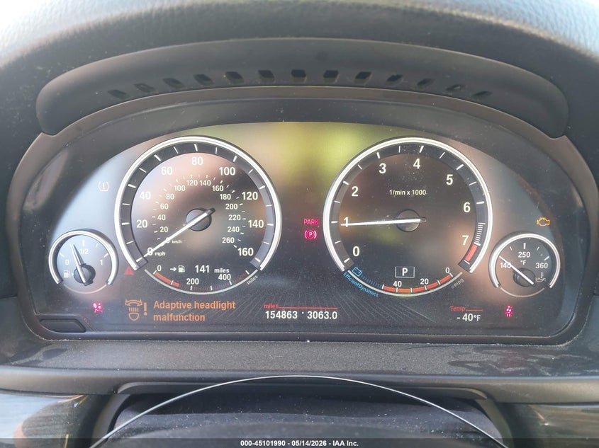 2013 BMW 5er VIN WBAFU7C58DDU75437 IAAI salvage auction — FRONT END, Salvage (North Carolina), sold $1,700 on 2026-07-29 (photo 7)