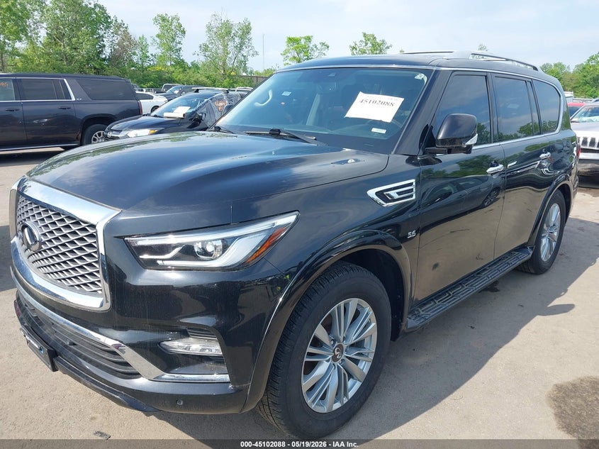 2019 Infiniti Qx80 VIN JN8AZ2NE7K9226243 IAAI salvage auction — HAIL, Salvage (Ohio), sold $7,250 on 2026-07-07 (photo 2)